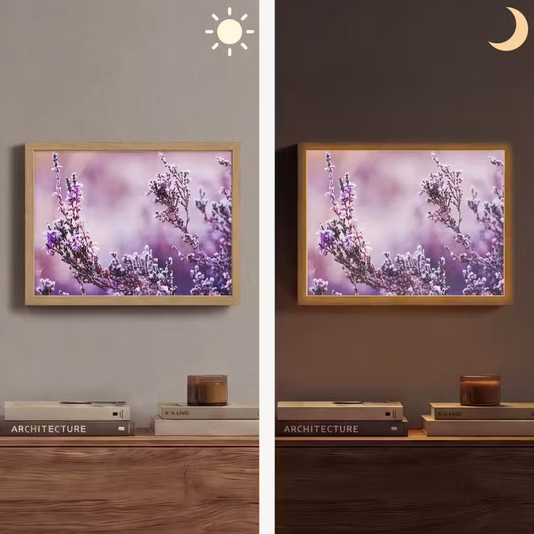 Lightbox - Wandlamp - Lavendel - Winter - Bloemen - Paars — 6