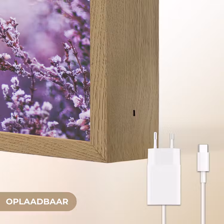 Lightbox - Wandlamp - Lavendel - Winter - Bloemen - Paars — 7