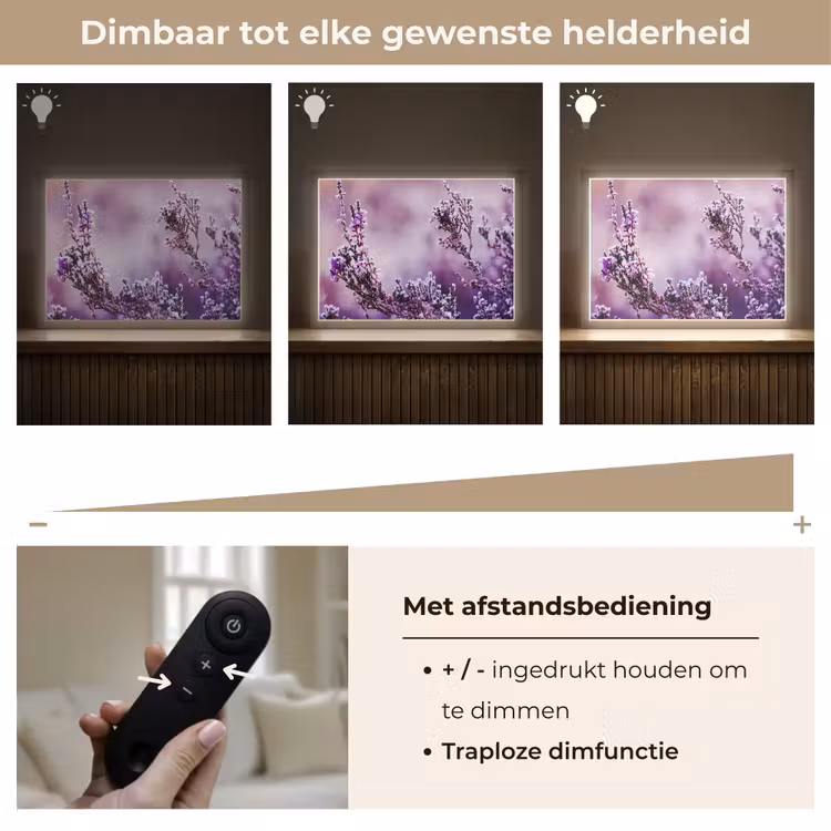 Lightbox - Wandlamp - Lavendel - Winter - Bloemen - Paars — 9