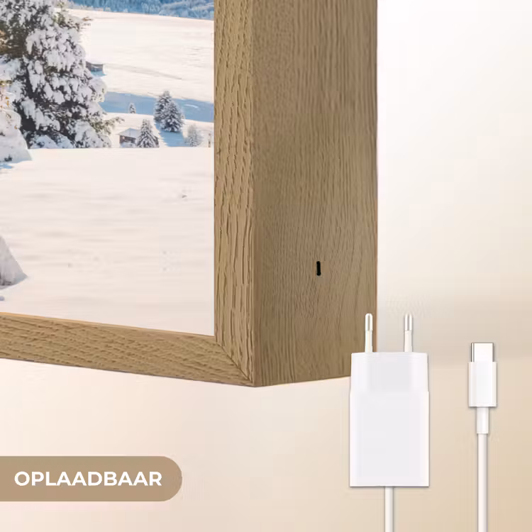 Lightbox - Wandlamp - Winter - Huisje - Bergen - Uitzicht - Sneeuw — 7