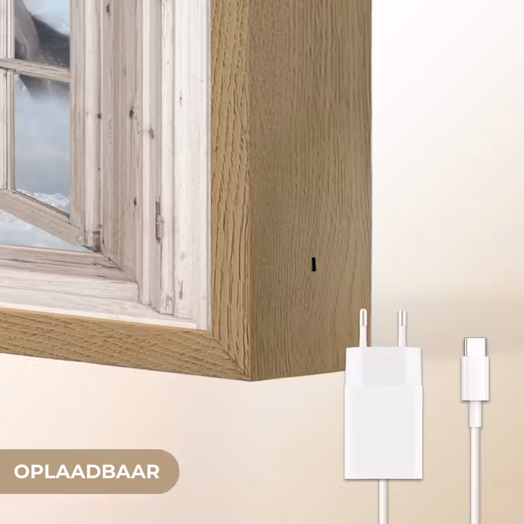 Lightbox - Wandlamp - Doorkijk - Paarden - Winter - Dieren - Natuur - Wit — 7