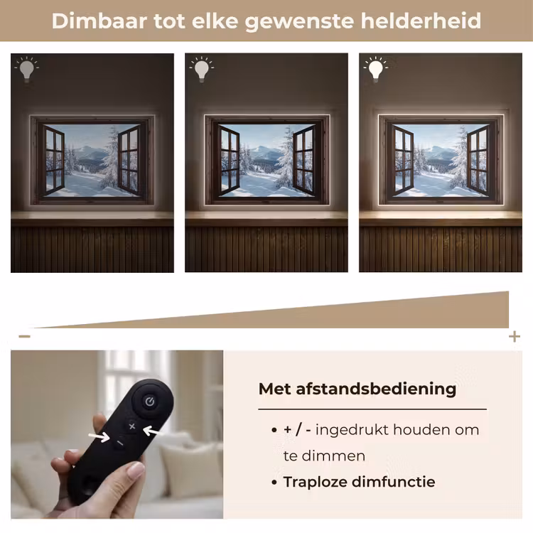 Lightbox - Wandlamp - Winter - Landschap - Natuur - Berg - Bomen - Doorkijk - Uitzicht — 9