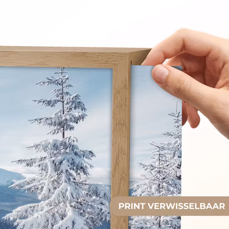 Lightbox - Wandlamp - Winterlandschap - Natuur - Berg - Bomen - Sneeuw — 5