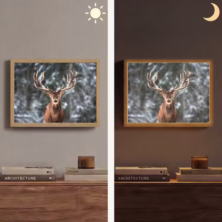 Lightbox - Wandlamp - Hert - Winter - Sneeuw - Bos - Natuur - Dier — 6