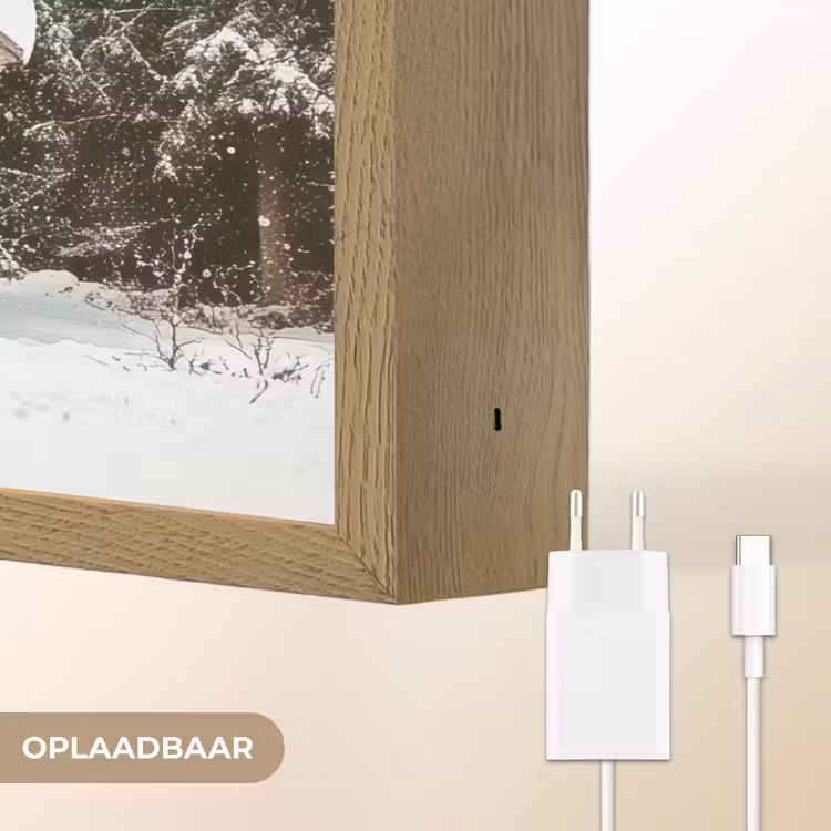 Lightbox - Wandlamp - Huis - Bos - Winter - Natuur - Sneeuw — 7
