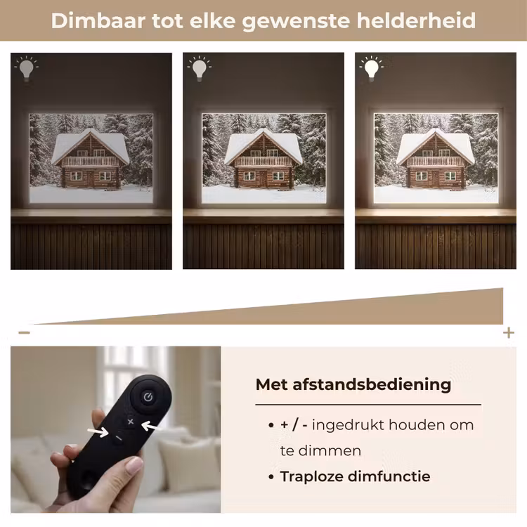 Lightbox - Wandlamp - Huis - Bos - Winter - Natuur - Sneeuw — 9