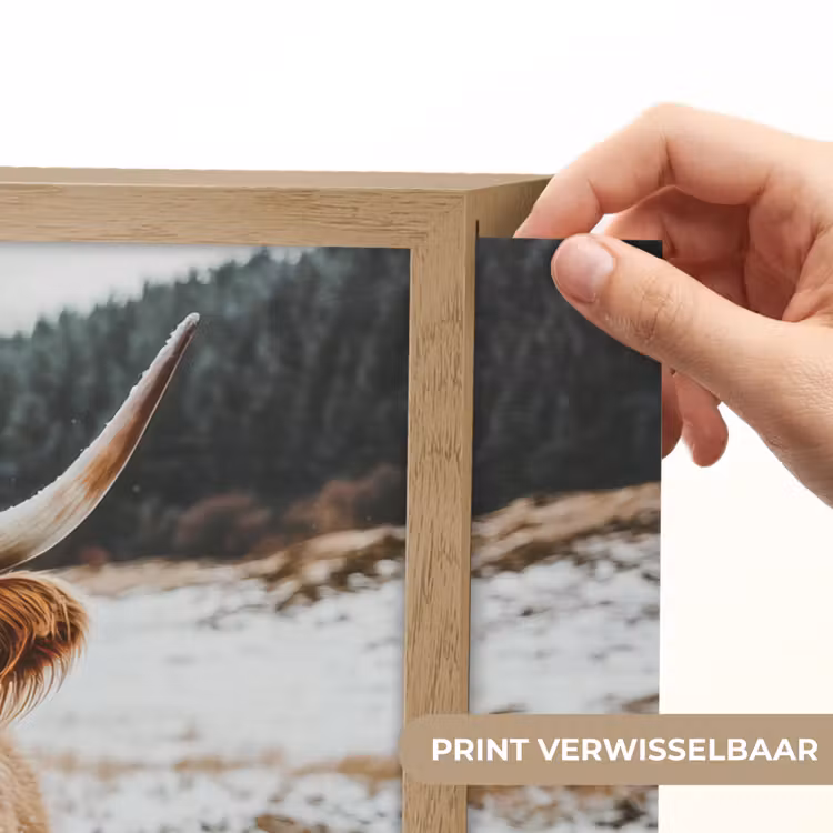 Lightbox - Wandlamp - Schotse Hooglander - Landschap - Sneeuw - Bergen - Winter — 5