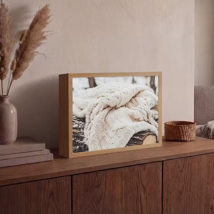 Lightbox - Wandlamp - Deken - Wit - Boomstronk - Winter - Sneeuw — 4