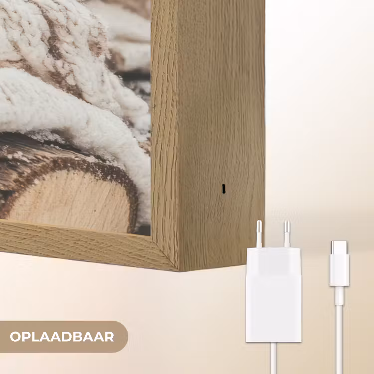 Lightbox - Wandlamp - Deken - Wit - Boomstronk - Winter - Sneeuw — 7