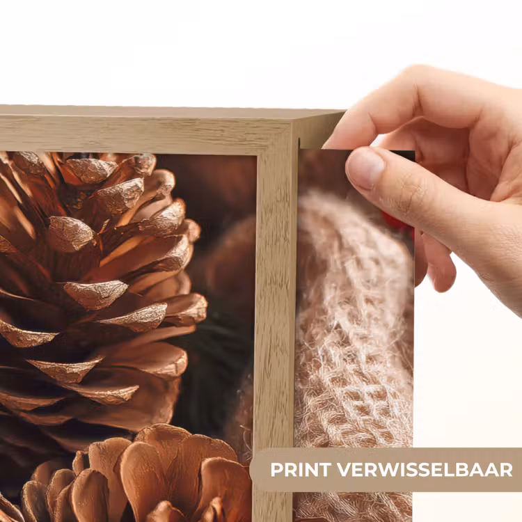 Lightbox - Wandlamp - Dennenappels - Boom - Winter - Natuur - Bruin — 5