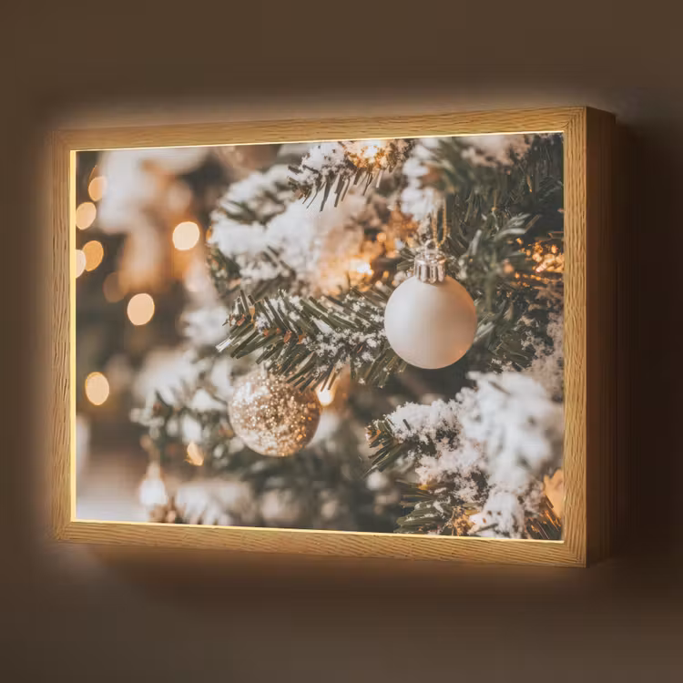 Lightbox - Wandlamp - Kerst - Kerstboom - Winter - Binnen - Sneeuw — 1