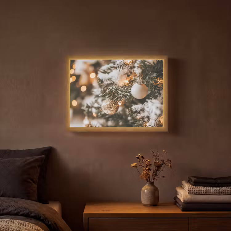 Lightbox - Wandlamp - Kerst - Kerstboom - Winter - Binnen - Sneeuw — 3