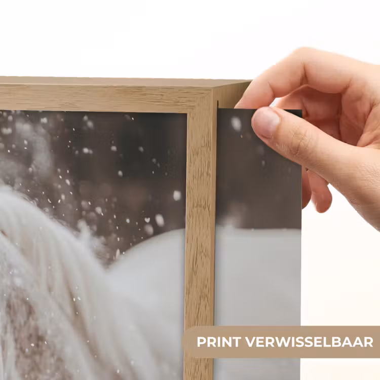 Lightbox - Wandlamp - Paard - Wit - Winter - Natuur - Sneeuw - Dieren — 5