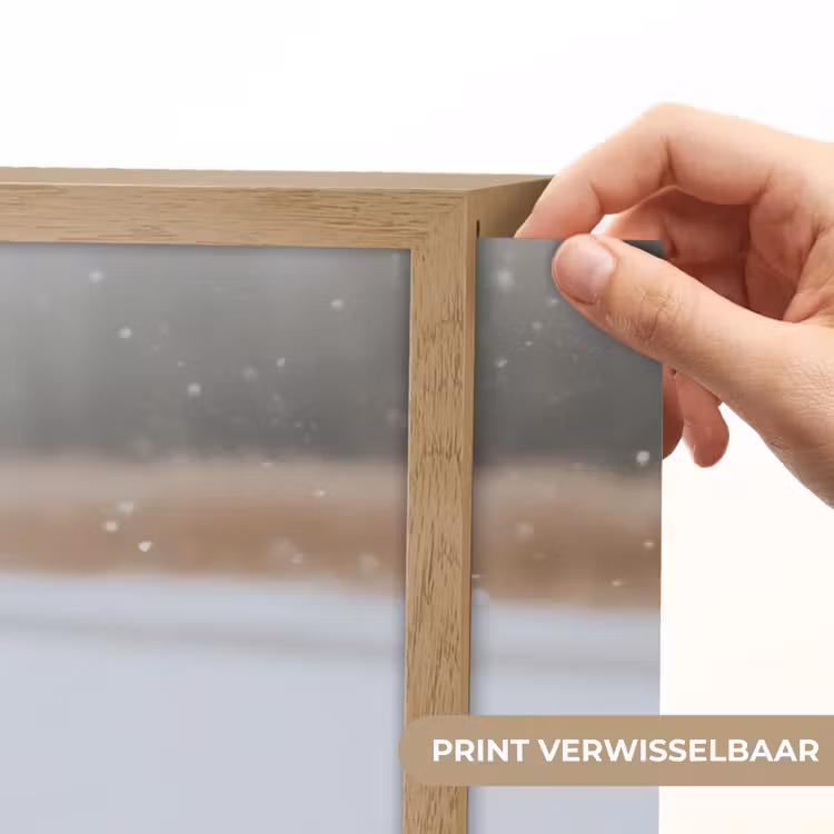 Lightbox - Wandlamp - Riet - Meer - Winter - Natuur - Sneeuw - Beige — 5