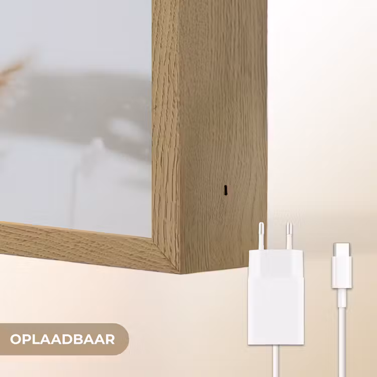 Lightbox - Wandlamp - Riet - Meer - Winter - Natuur - Sneeuw - Beige — 7