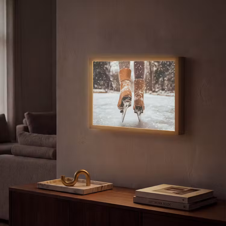 Lightbox - Wandlamp - Schaatsen - IJs - Winter - Sneeuw — 2