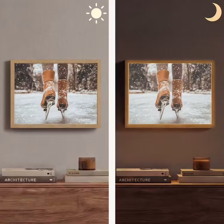 Lightbox - Wandlamp - Schaatsen - IJs - Winter - Sneeuw — 6