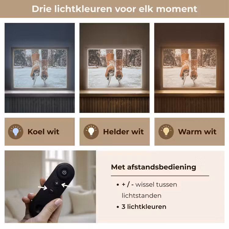 Lightbox - Wandlamp - Schaatsen - IJs - Winter - Sneeuw — 8