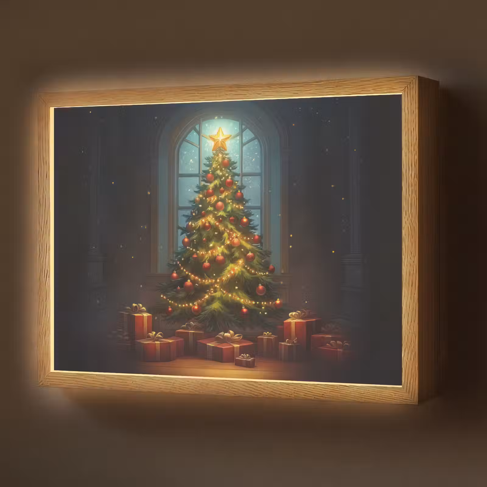 Lightbox - Wandlamp - Kerstboom - Cadeau - Kerst - Winter — 1