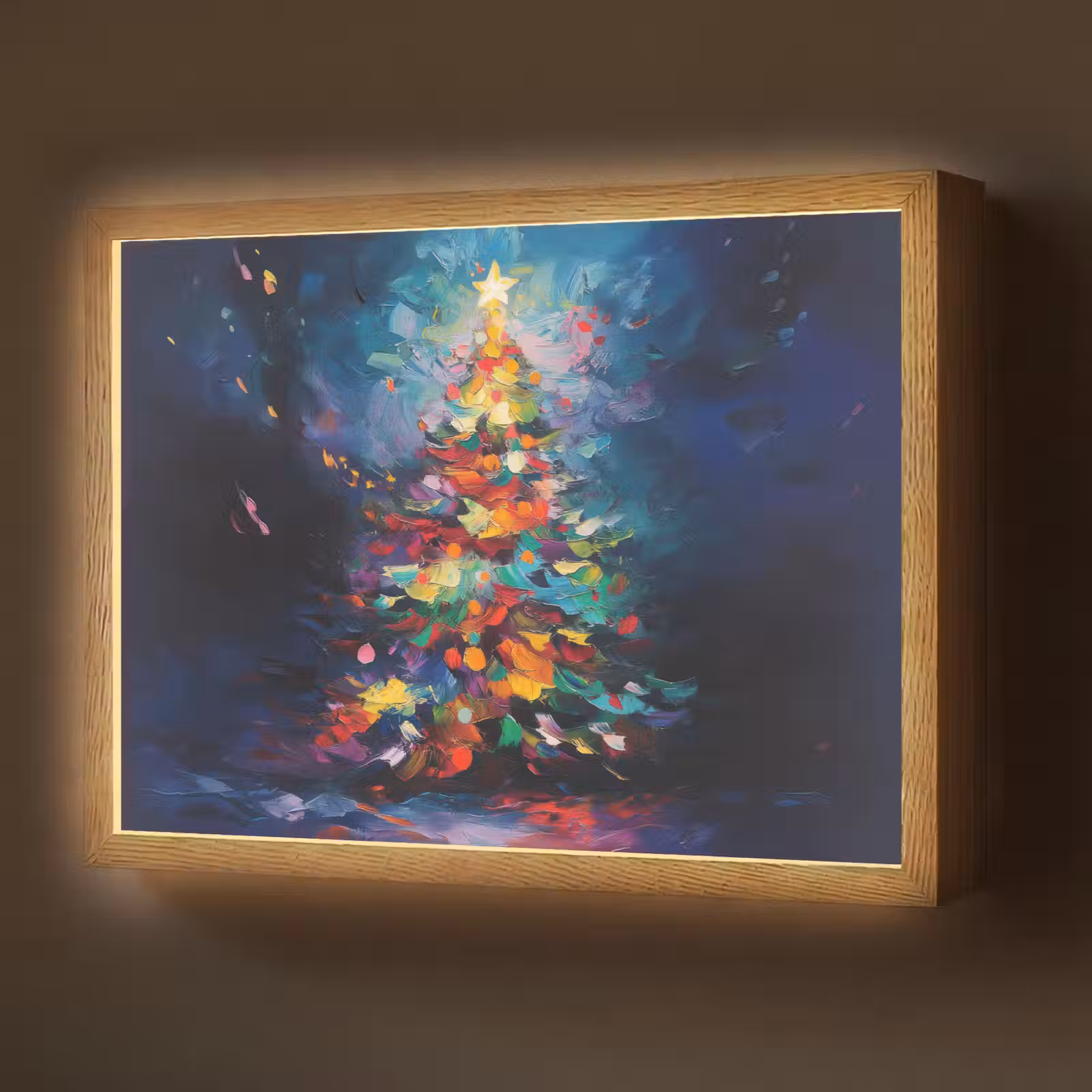 Lightbox - Wandlamp - Kerstboom - Kerst - Abstract - Kleurrijk — 1