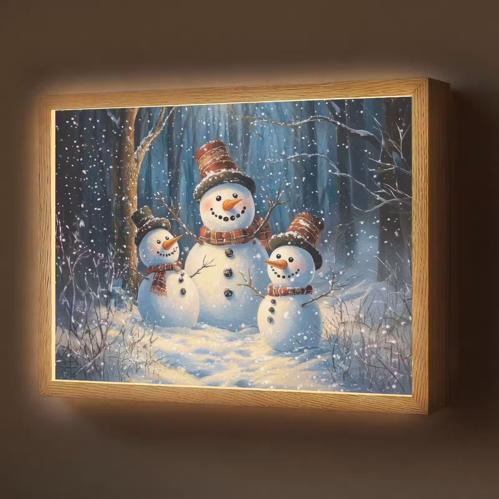 Lightbox - Wandlamp - Sneeuwpop - Sneeuw - Winter - Bos — 1