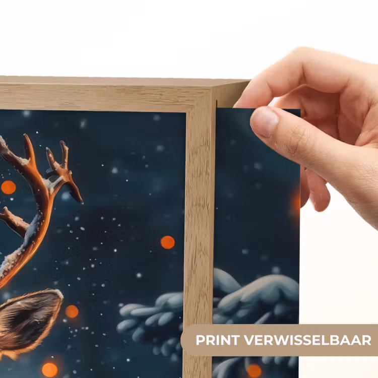 Lightbox - Wandlamp - Hert - Kerst - Winter - Sneeuw - Kerstkrans — 5