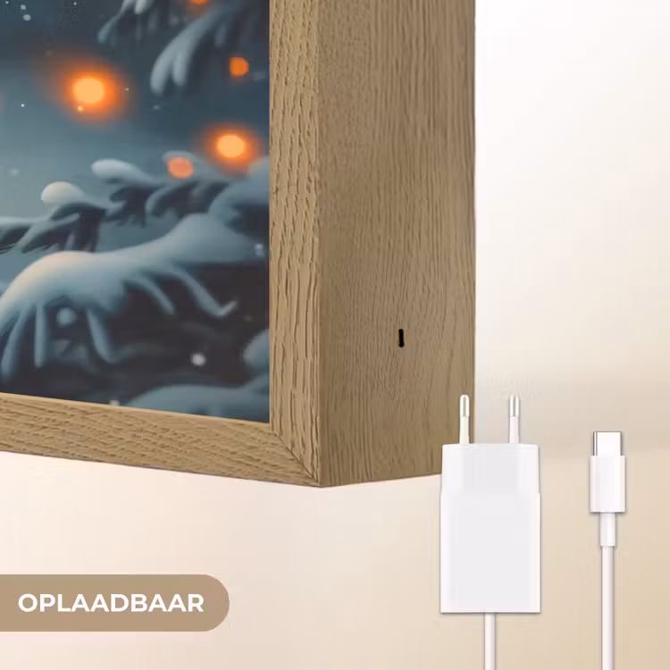 Lightbox - Wandlamp - Hert - Kerst - Winter - Sneeuw - Kerstkrans — 7
