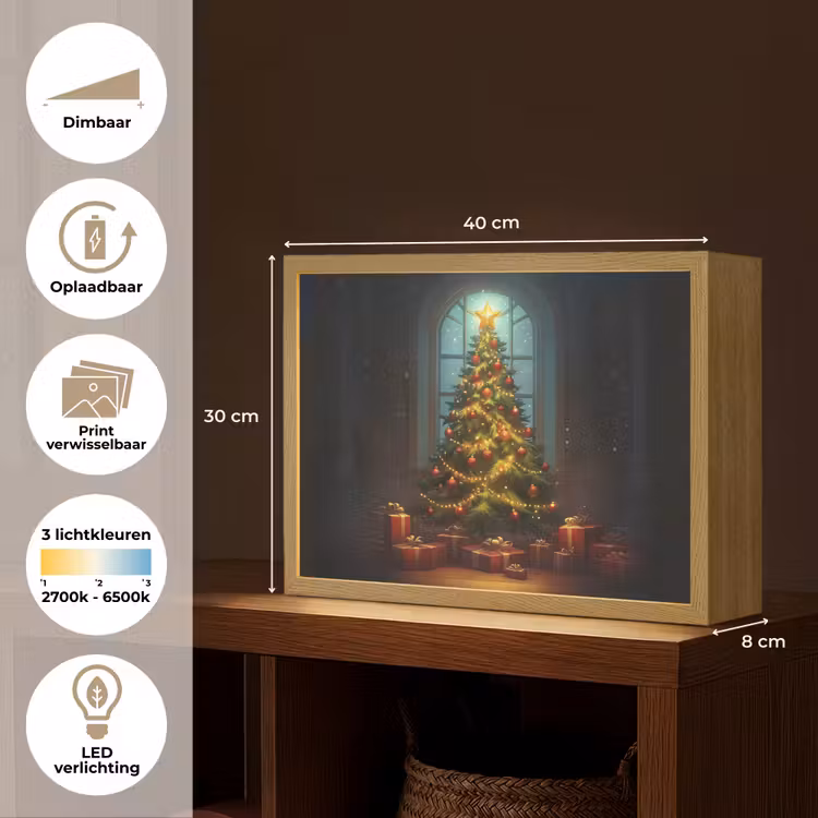 Lightbox - Wandlamp - Kerstboom - Cadeau - Kerst - Winter — 10