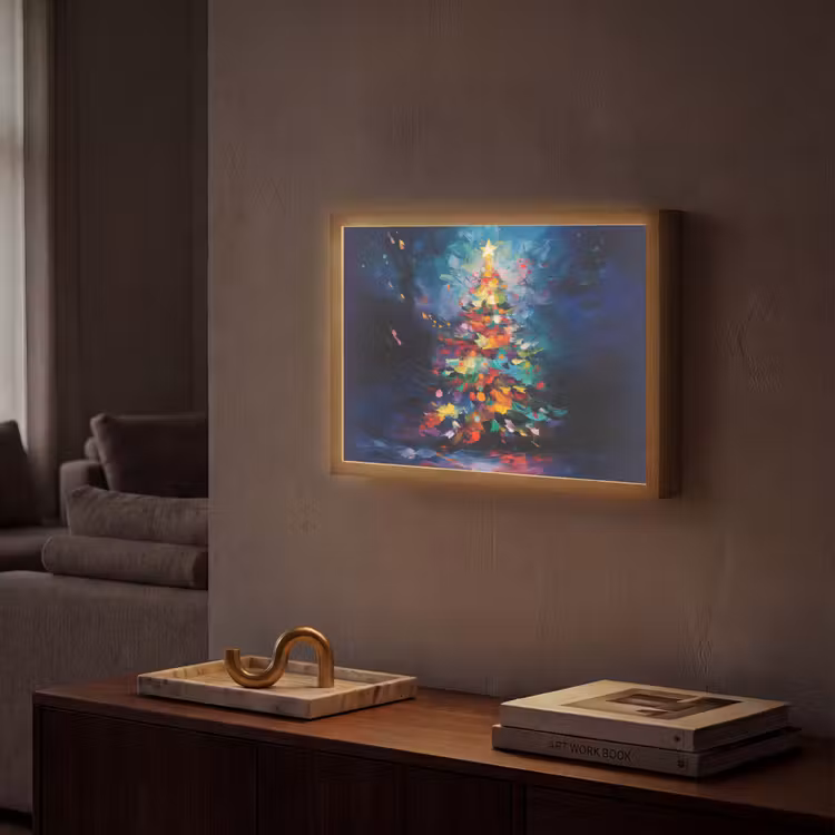 Lightbox - Wandlamp - Kerstboom - Kerst - Abstract - Kleurrijk — 2