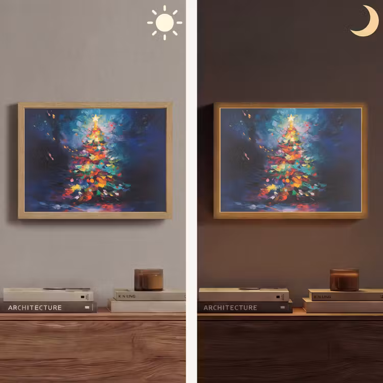 Lightbox - Wandlamp - Kerstboom - Kerst - Abstract - Kleurrijk — 6
