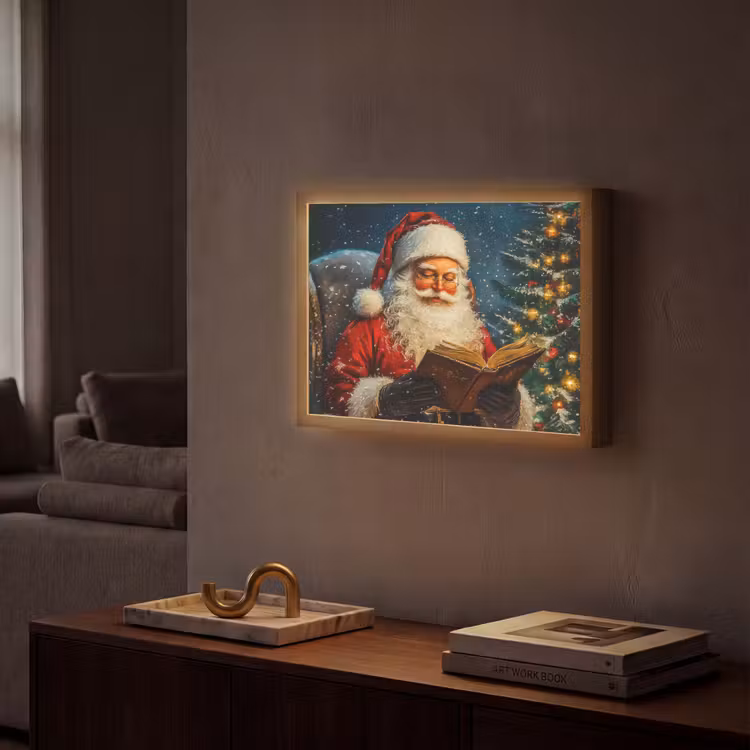 Lightbox - Wandlamp - Kerstman - Kerst - Winter - Kerstboom — 2
