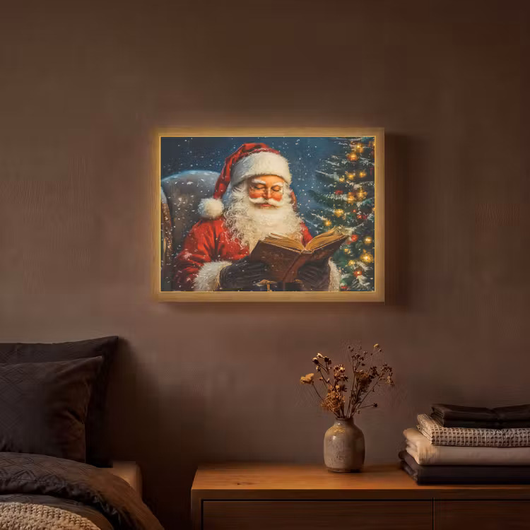 Lightbox - Wandlamp - Kerstman - Kerst - Winter - Kerstboom — 3