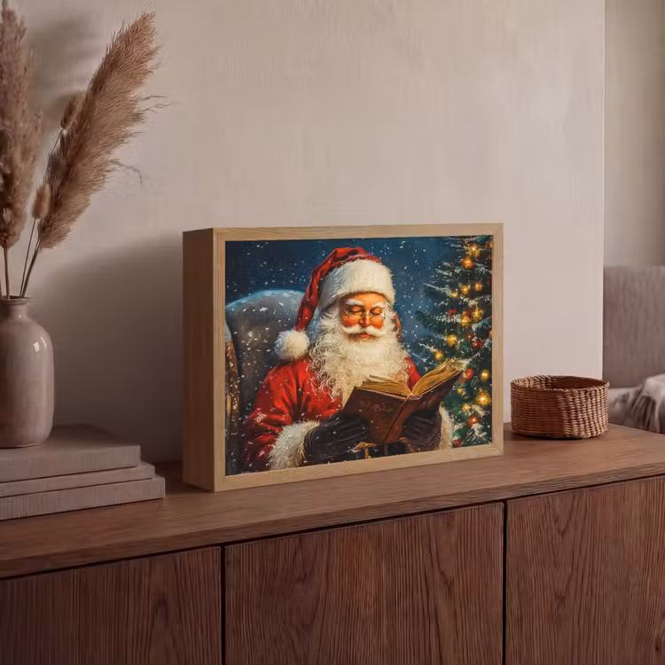 Lightbox - Wandlamp - Kerstman - Kerst - Winter - Kerstboom — 4