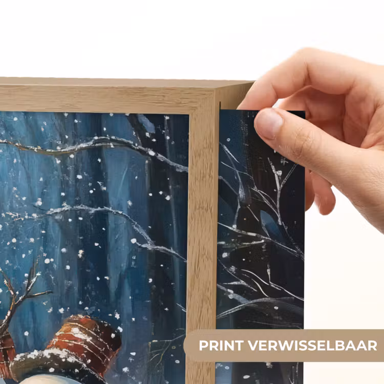 Lightbox - Wandlamp - Sneeuwpop - Sneeuw - Winter - Bos — 5