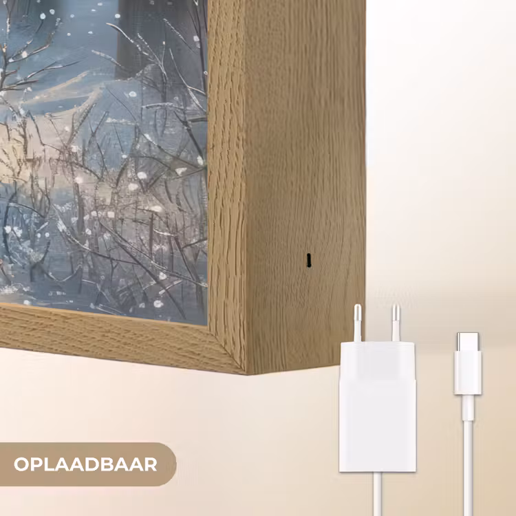 Lightbox - Wandlamp - Sneeuwpop - Sneeuw - Winter - Bos — 7