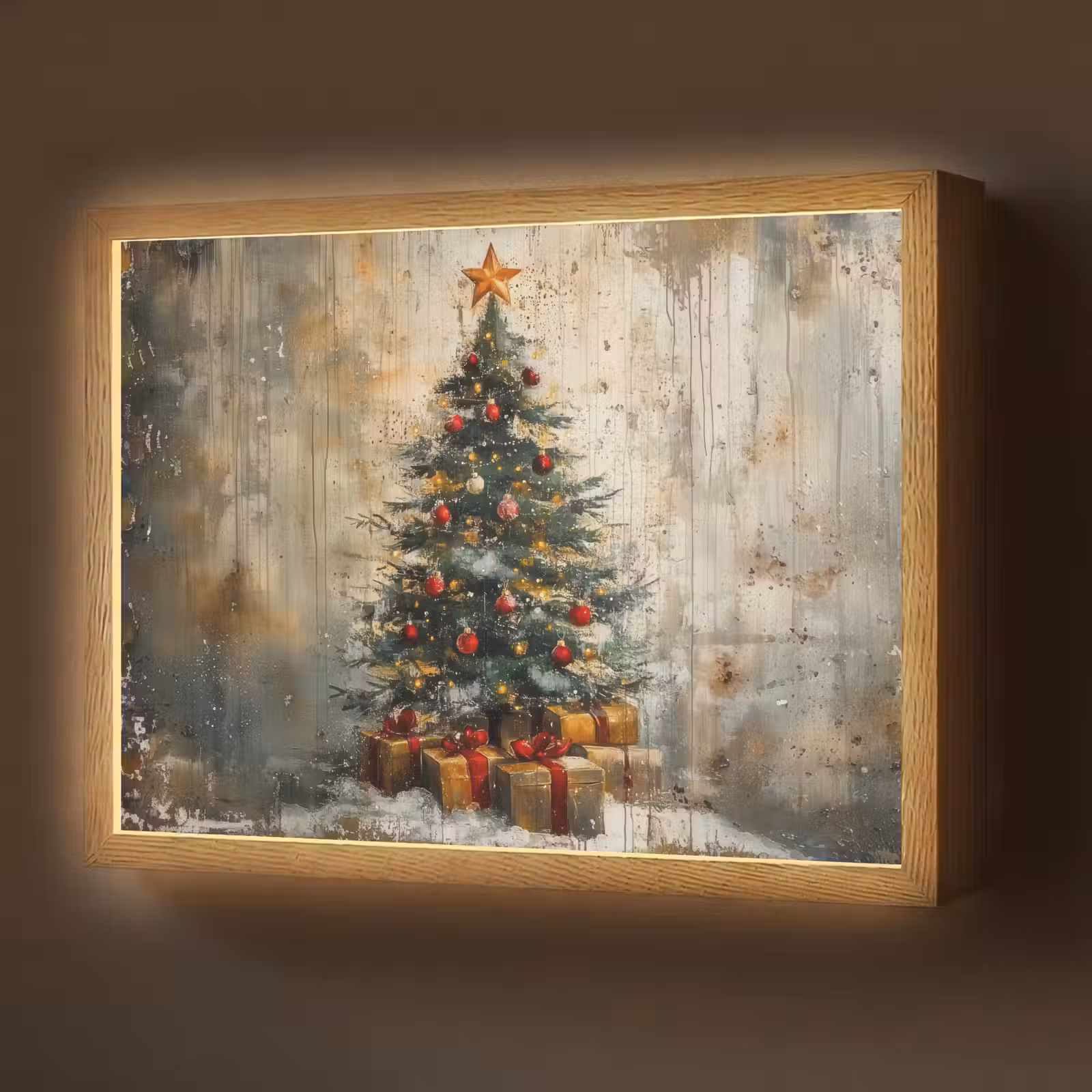 Lightbox - Wandlamp - Kerstboom - Vintage - Kerst - Cadeau — 1