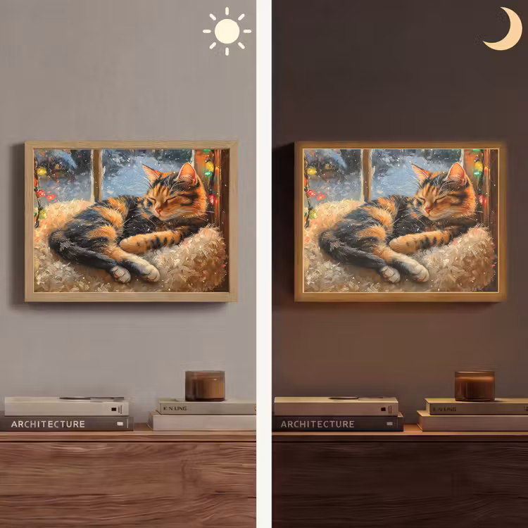 Lightbox - Wandlamp - Kat - Kerst - Winter - Dier — 6
