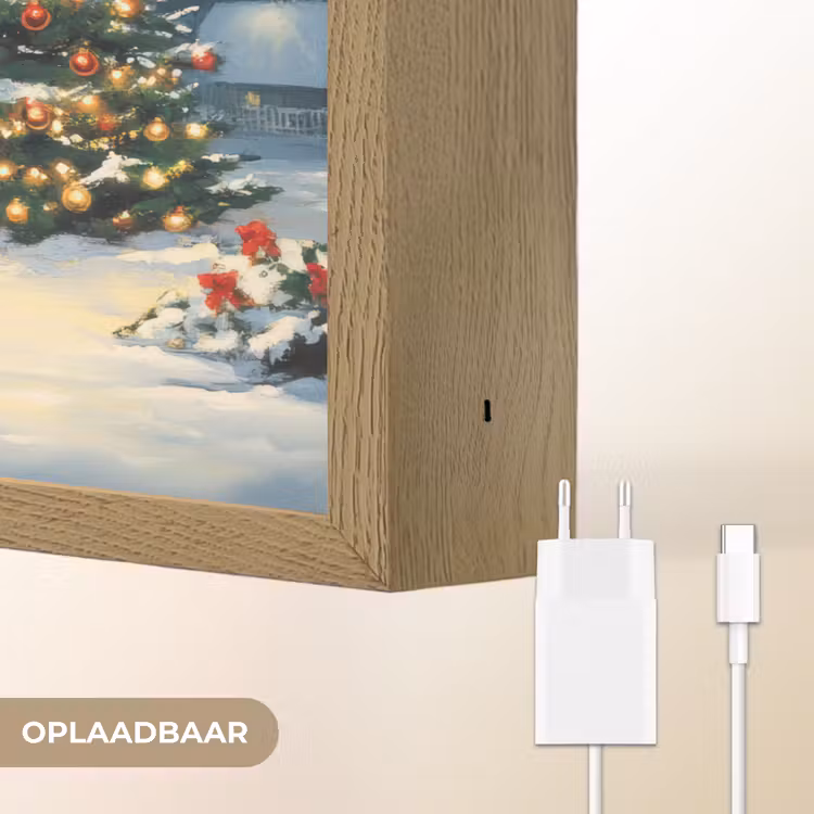 Lightbox - Wandlamp - Kerst - Kerstboom - Winter - Huis - Sneeuw — 7