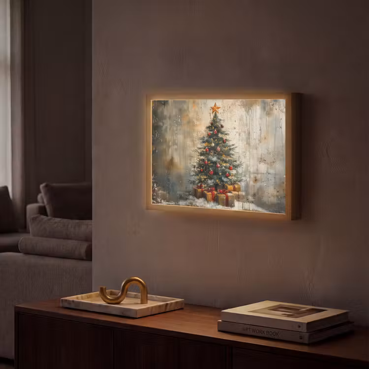 Lightbox - Wandlamp - Kerstboom - Vintage - Kerst - Cadeau — 2