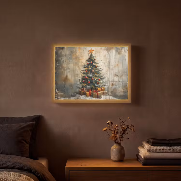 Lightbox - Wandlamp - Kerstboom - Vintage - Kerst - Cadeau — 3