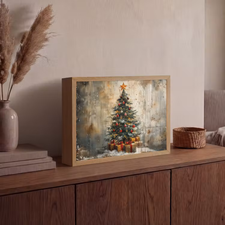 Lightbox - Wandlamp - Kerstboom - Vintage - Kerst - Cadeau — 4