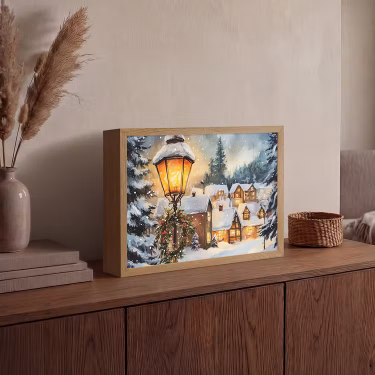 Lightbox - Wandlamp - Kerstdorp - Huizen - Sneeuw - Kerst — 4