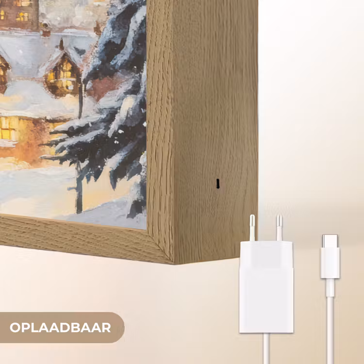 Lightbox - Wandlamp - Kerstdorp - Huizen - Sneeuw - Kerst — 7