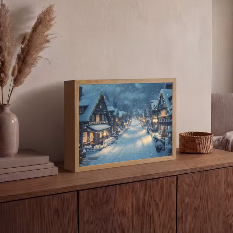 Lightbox - Wandlamp - Kerstdorp - Kerst - Sneeuw - Winter — 4