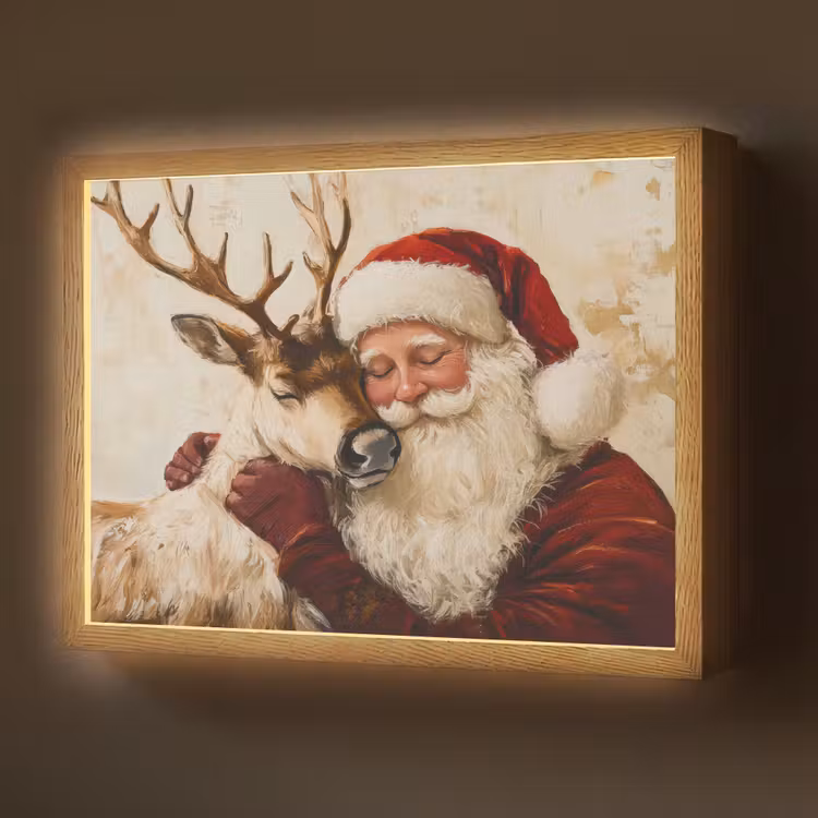Lightbox - Wandlamp - Kerstman - Rendier - Kerst - Christmas — 1