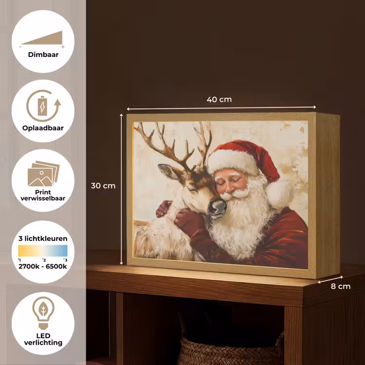 Lightbox - Wandlamp - Kerstman - Rendier - Kerst - Christmas — 10