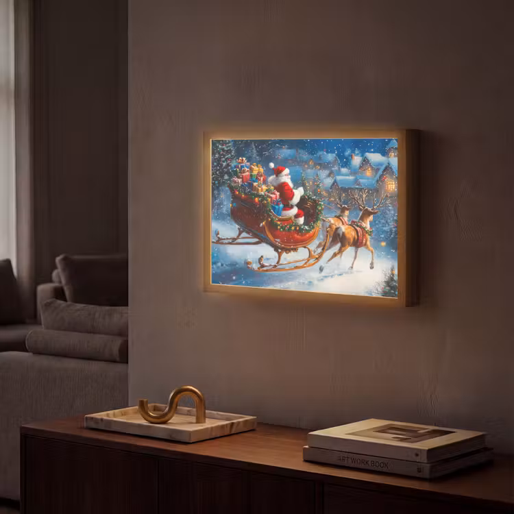 Lightbox - Wandlamp - Kerstman - Rendier - Kerst - Sneeuw — 2