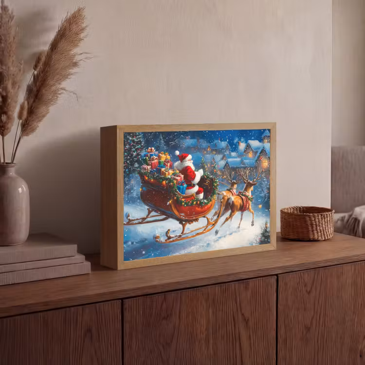 Lightbox - Wandlamp - Kerstman - Rendier - Kerst - Sneeuw — 4