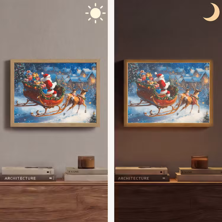 Lightbox - Wandlamp - Kerstman - Rendier - Kerst - Sneeuw — 6