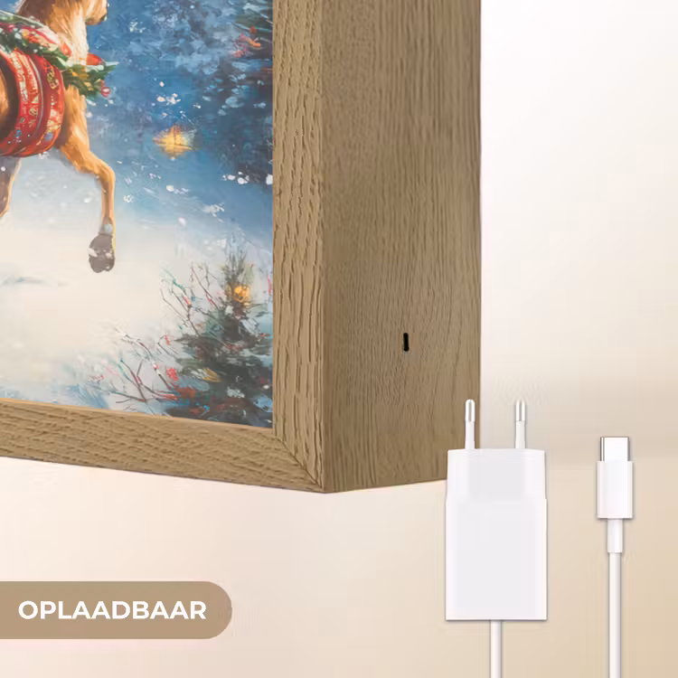 Lightbox - Wandlamp - Kerstman - Rendier - Kerst - Sneeuw — 7